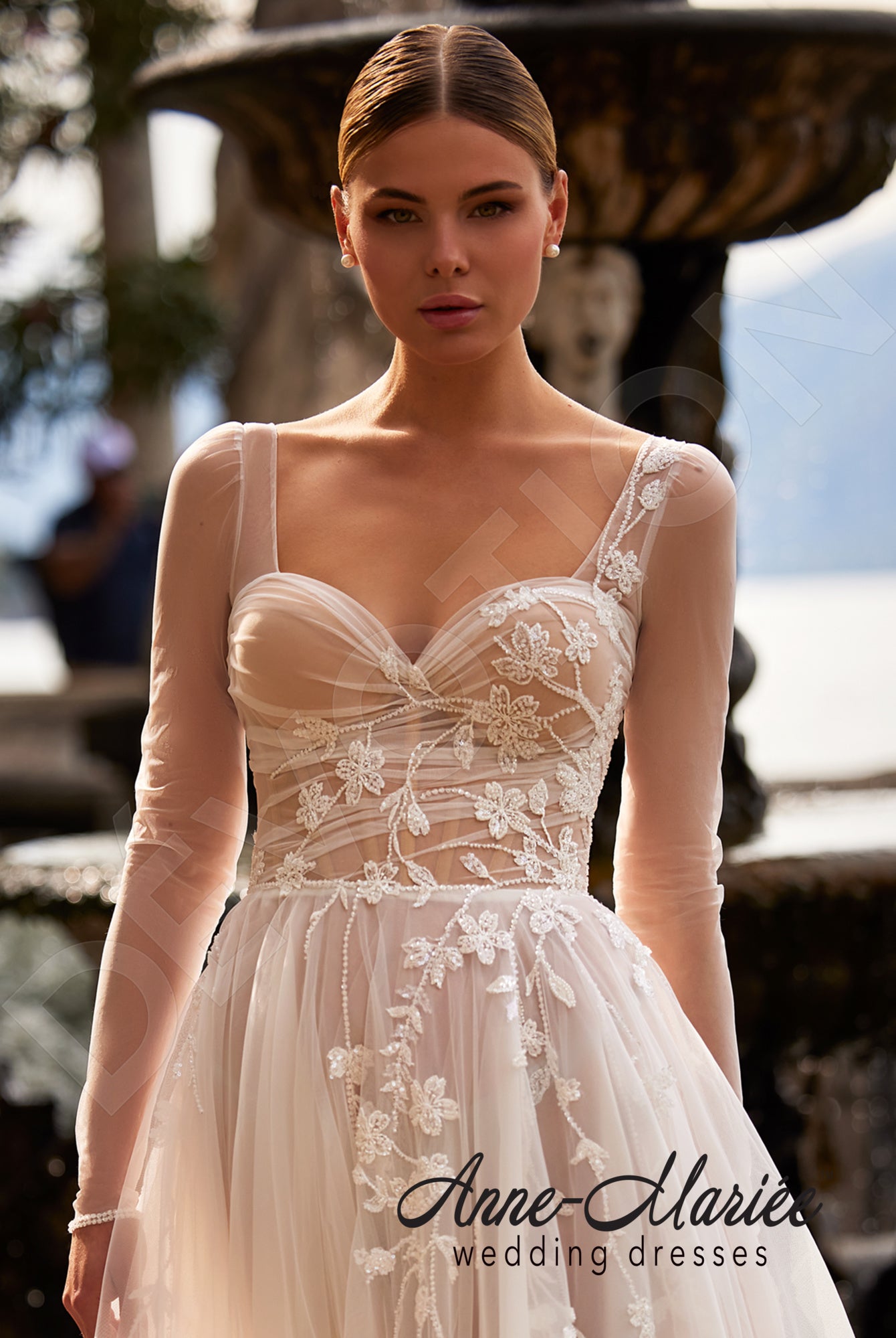 Elda A-line Sweetheart Milk/Powder Wedding dress