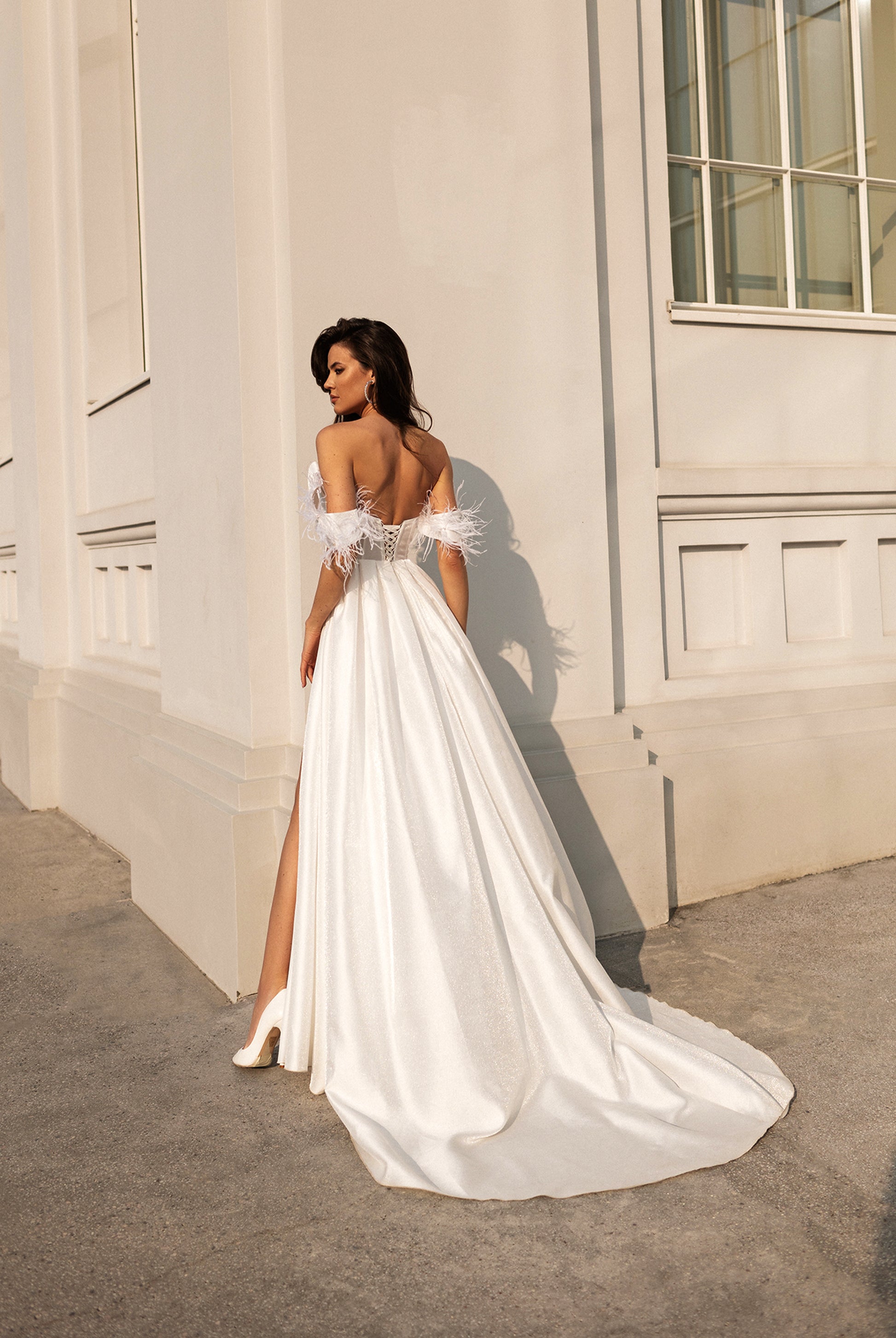 Elettra A-line Sweetheart Milk Wedding dress