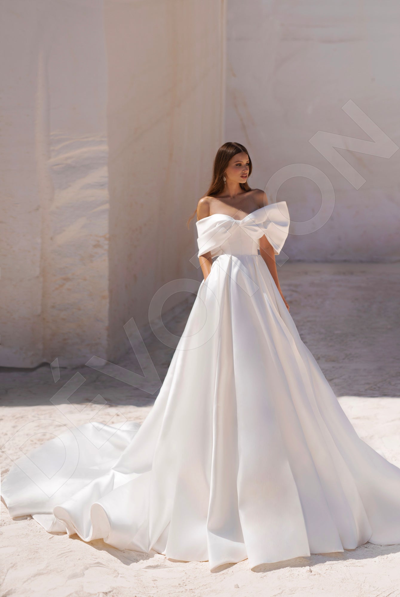 Faith A-line Off-shoulder Ivory Wedding dress