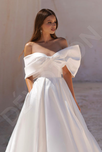 Faith A-line Off-shoulder Ivory Wedding dress