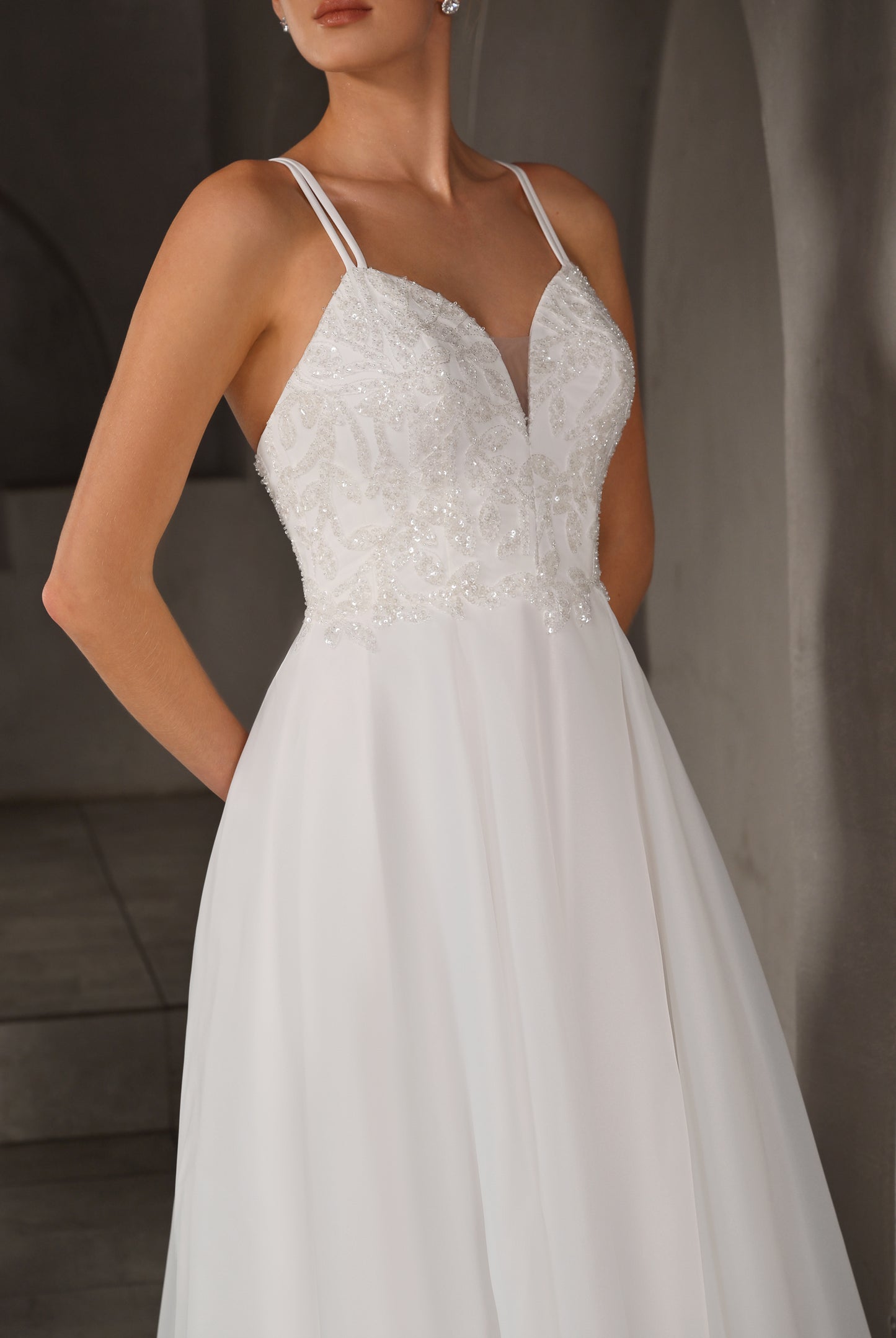 Floris A-line Sweetheart Milk Wedding dress