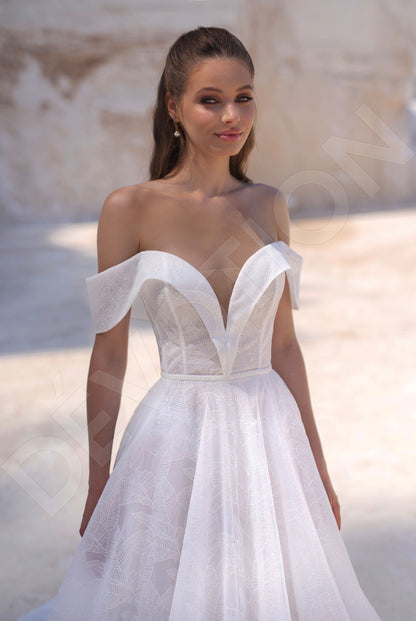 Gemma A-line Off-shoulder Ivory Wedding dress