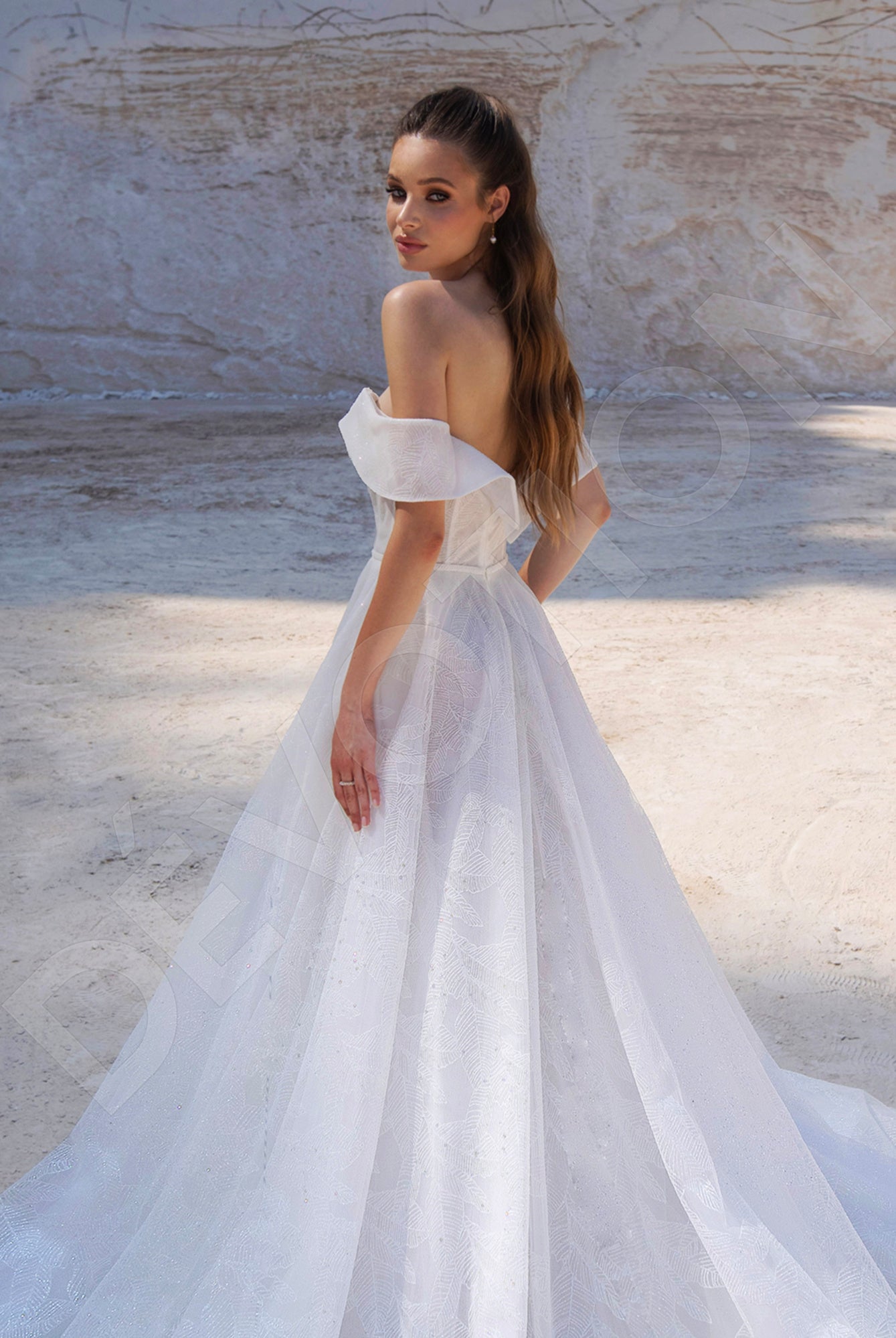 Gemma A-line Off-shoulder Ivory Wedding dress