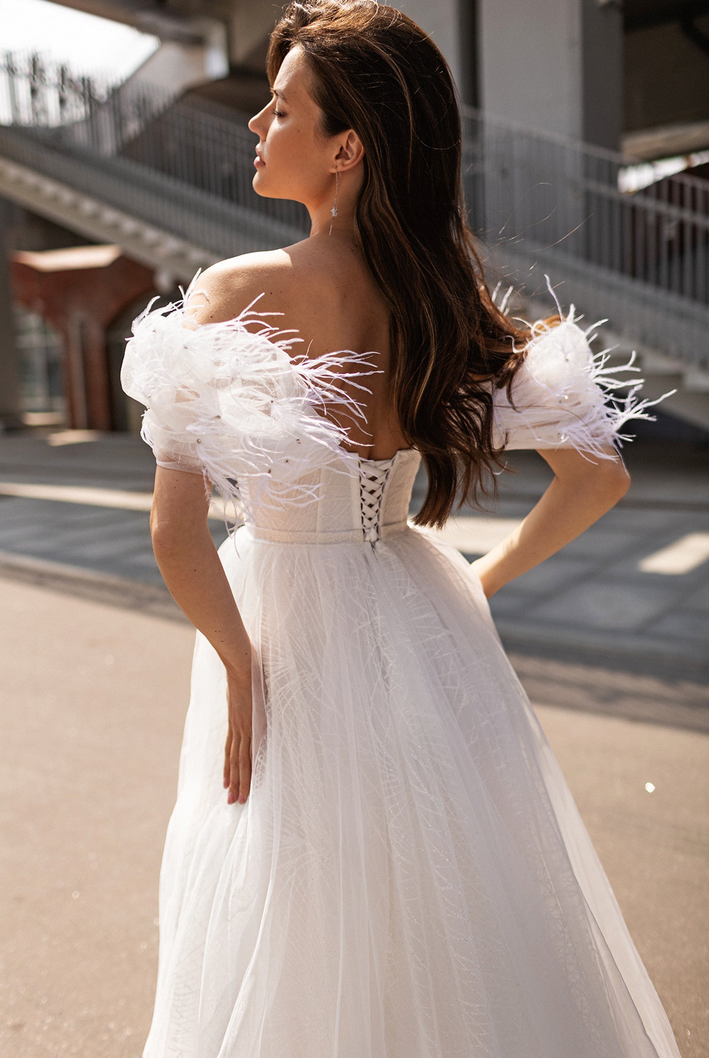 Gorti A-line Sweetheart Milk Wedding dress