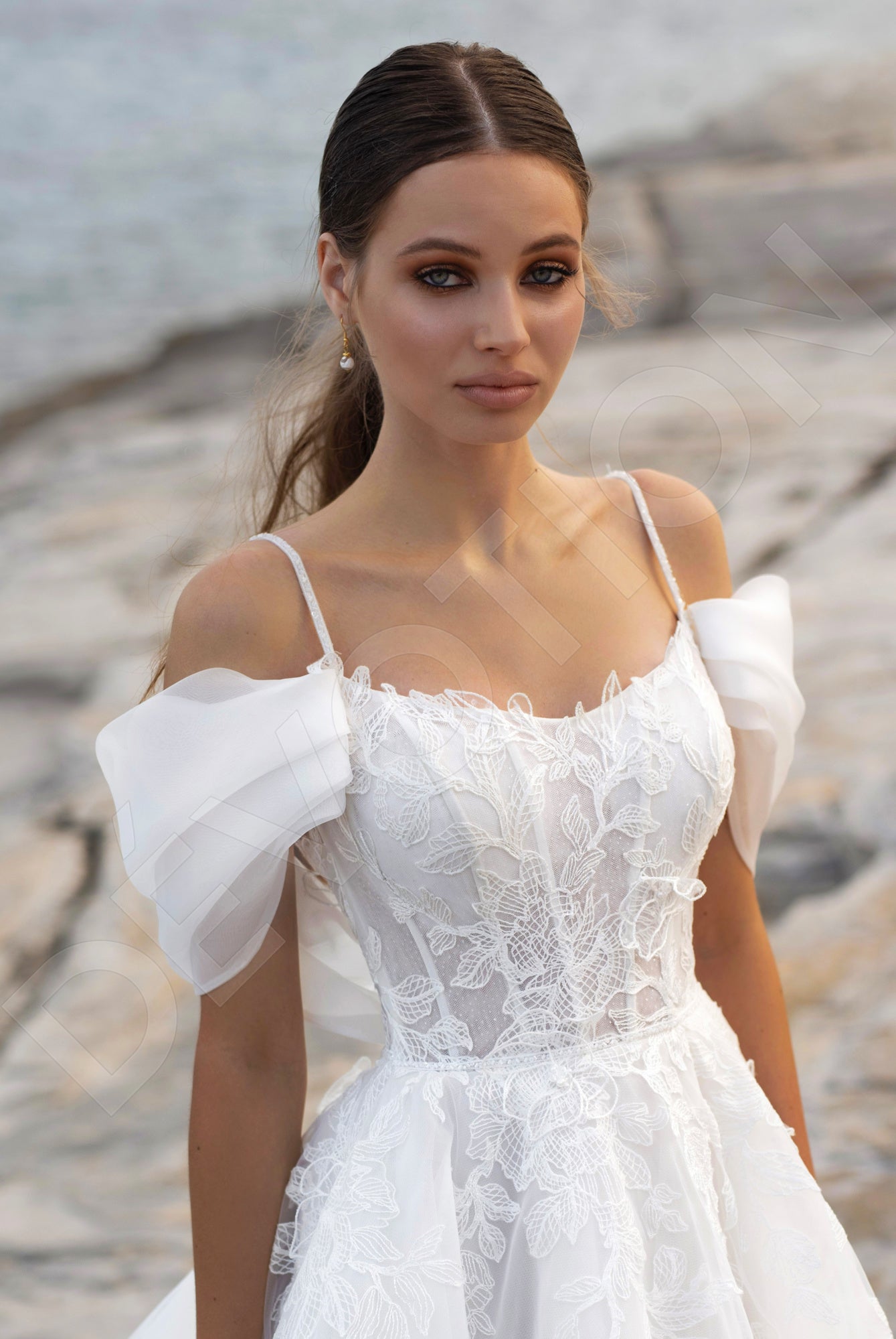 Hazel A-line Sweetheart Ivory Wedding dress