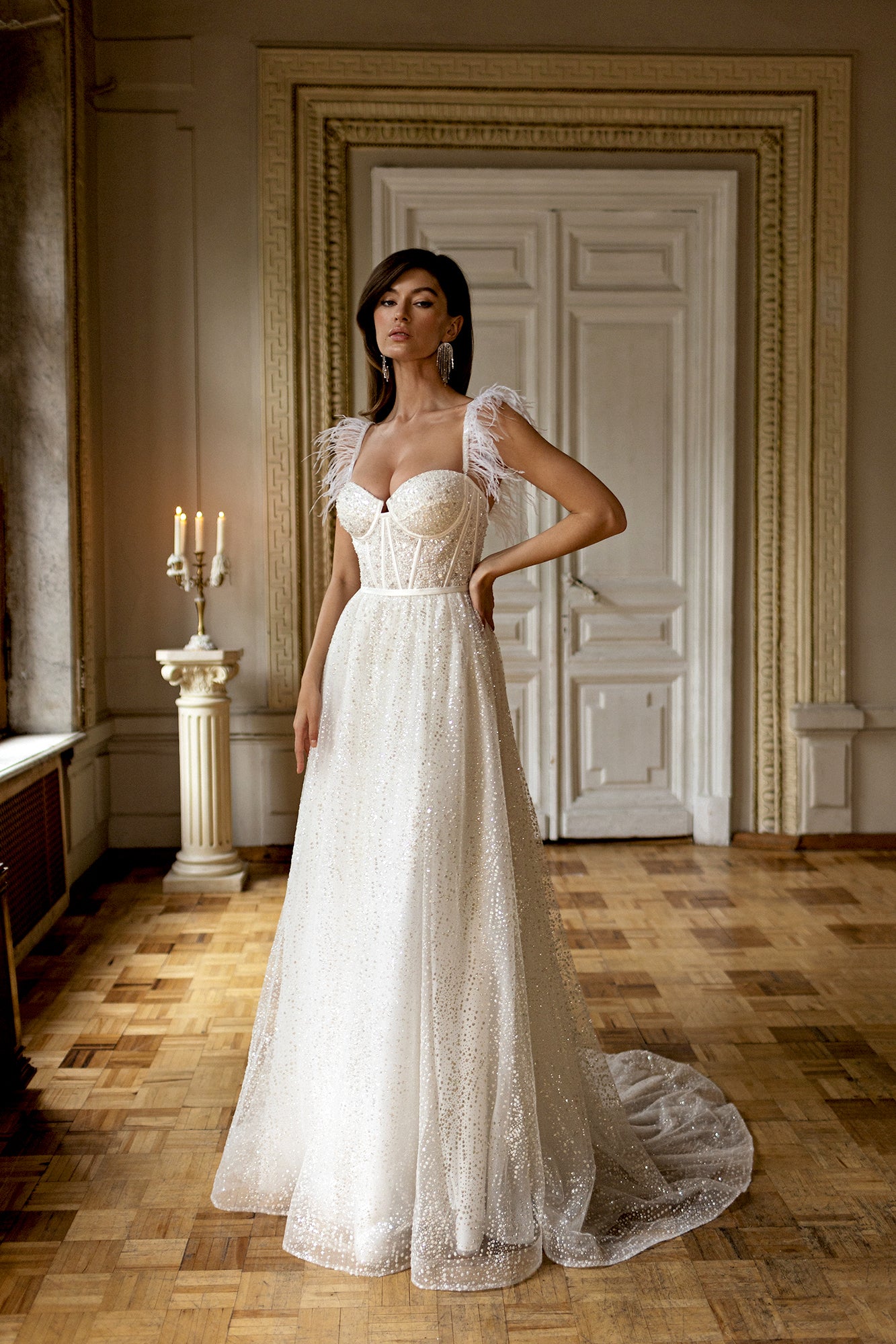 Armeriya A-line Sweetheart Milk Wedding dress