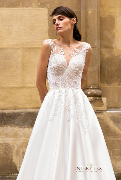 Ibha A-line Illusion Milk Wedding dress