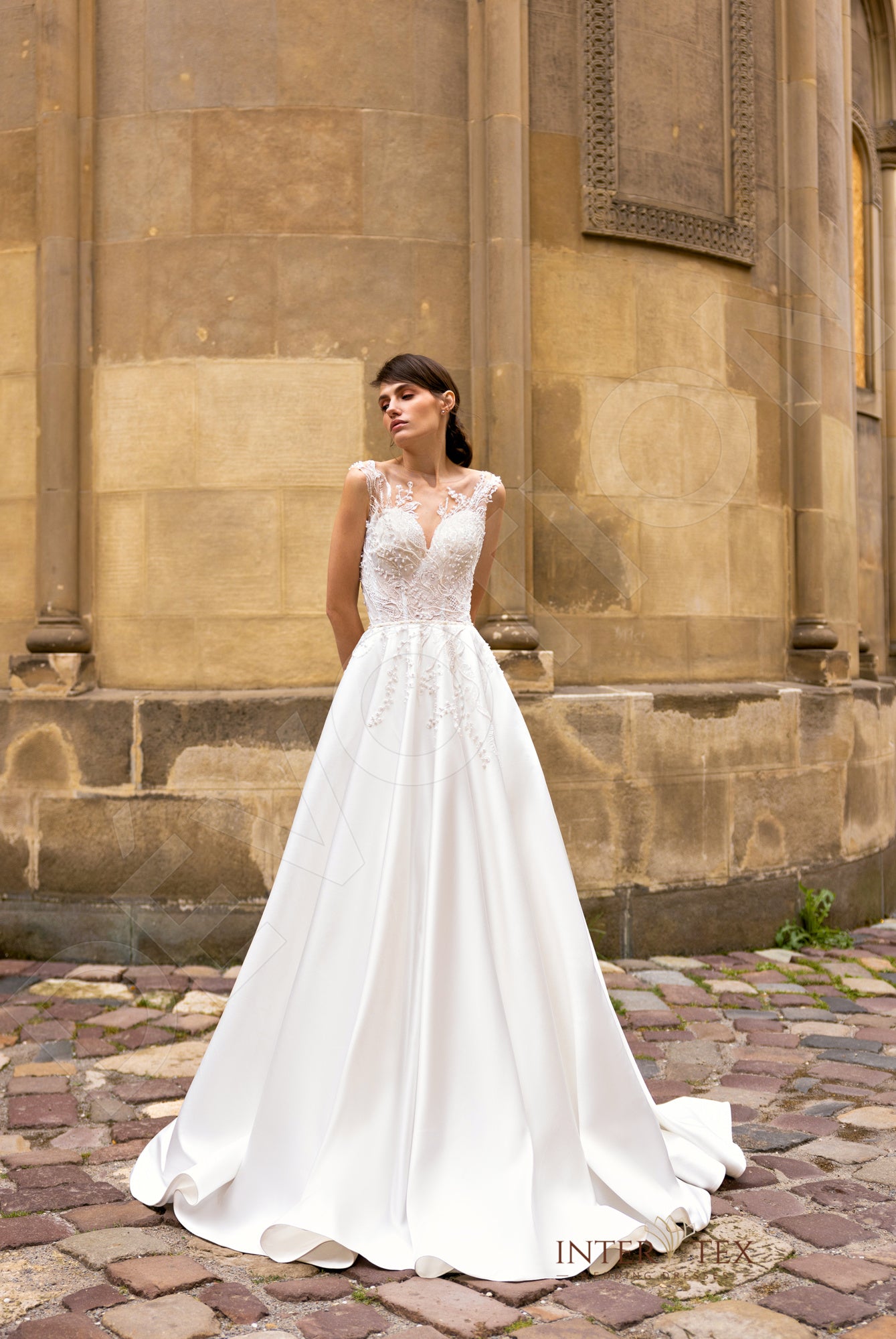 Ibha A-line Illusion Milk Wedding dress