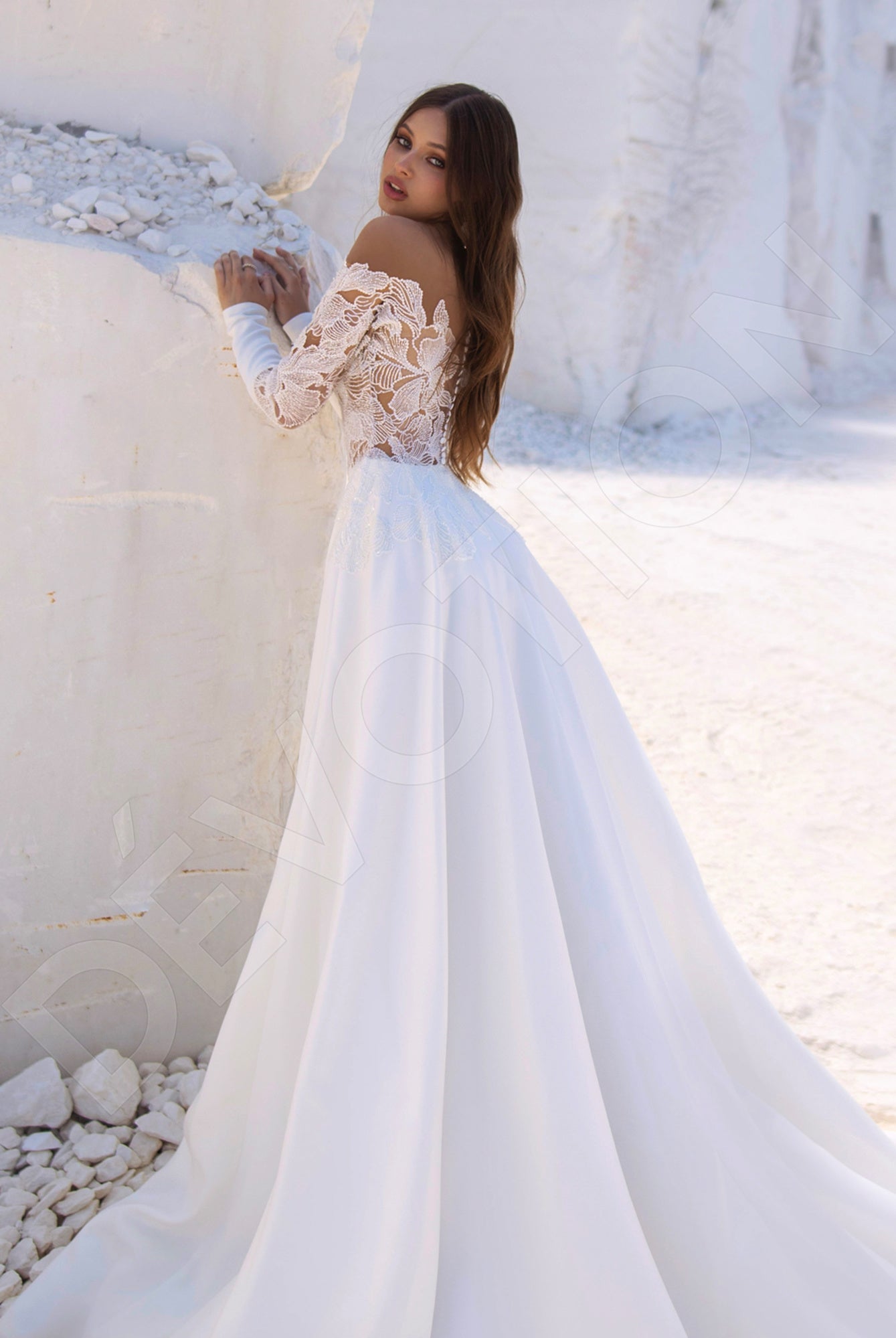 Josie A-line Illusion Ivory Wedding dress