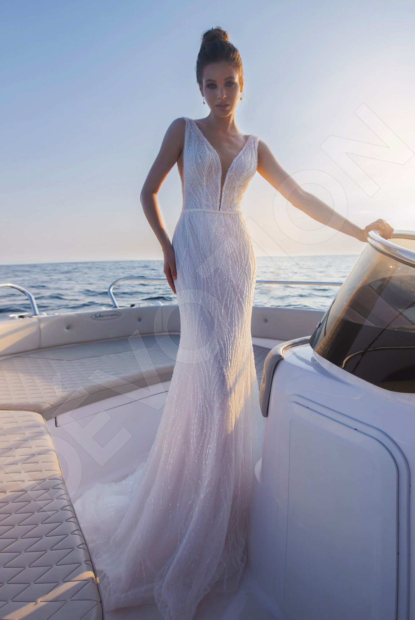 Kendall Trumpet/Mermaid Ivory Wedding dress