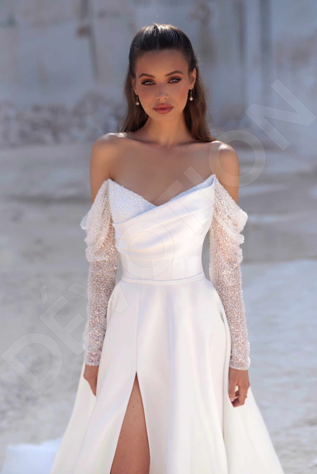 Mabel A-line Sweetheart Ivory Wedding dress