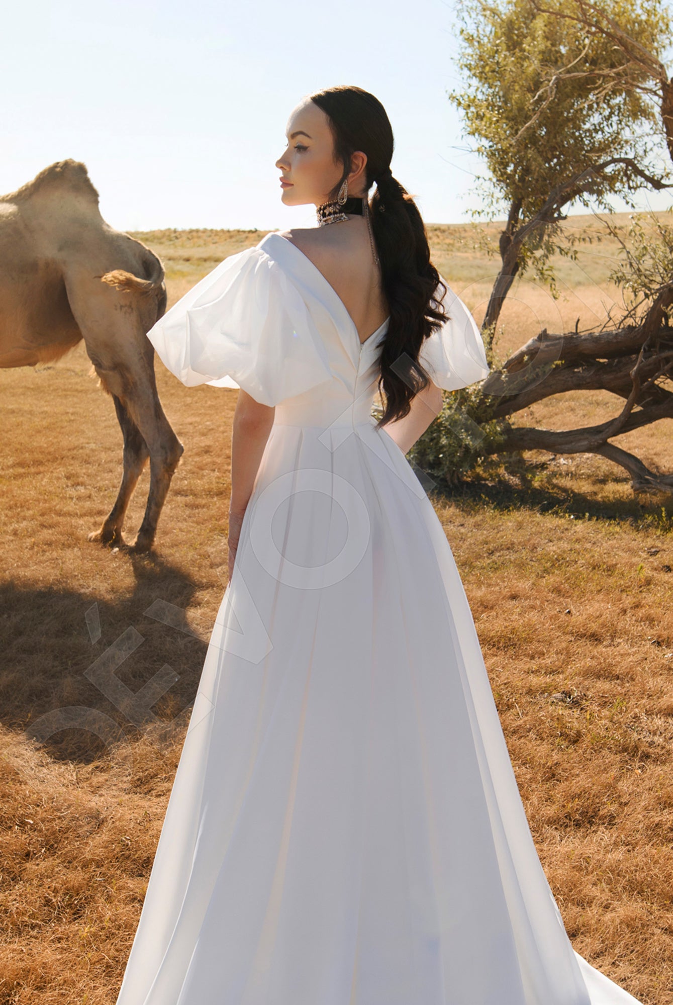 Marilow A-line V-neck Off White Wedding dress