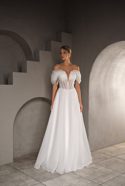 Milen A-line Sweetheart Milk Wedding dress