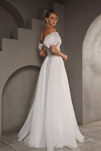 Milen A-line Sweetheart Milk Wedding dress