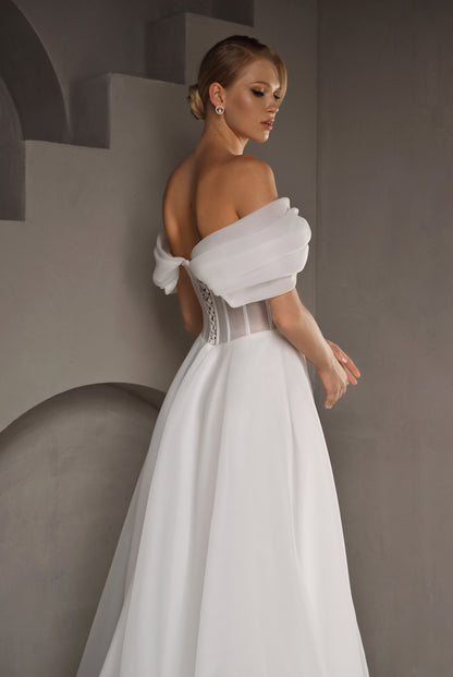 Milen A-line Sweetheart Milk Wedding dress