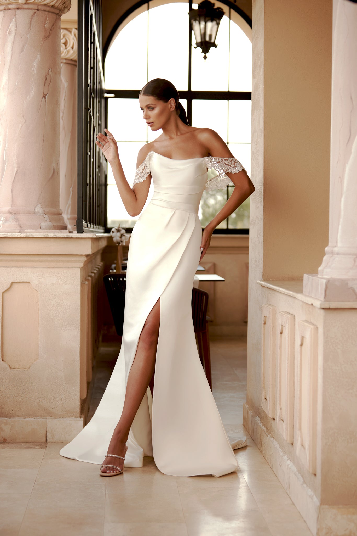 Adisa Trumped/Mermaid Off shoulder Ivory Wedding dress