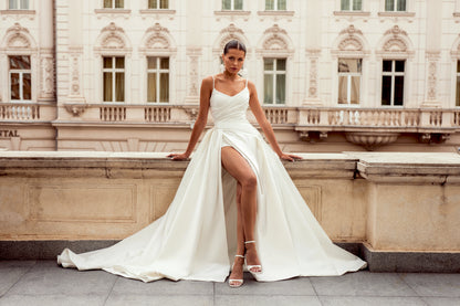 Polianna A-line V-neck Ivory Wedding dress