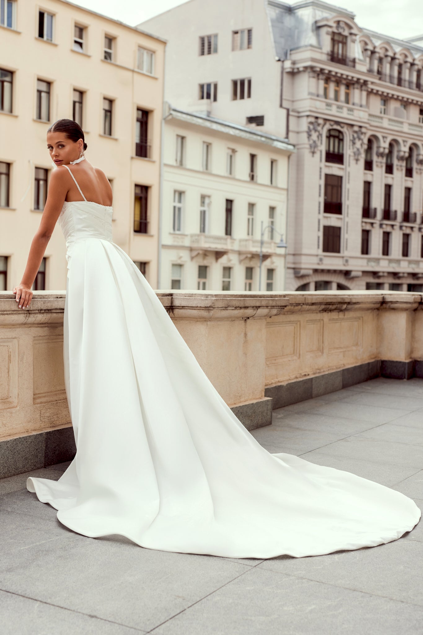 Polianna A-line V-neck Ivory Wedding dress