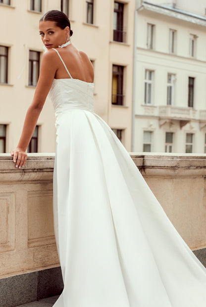 Polianna A-line V-neck Ivory Wedding dress