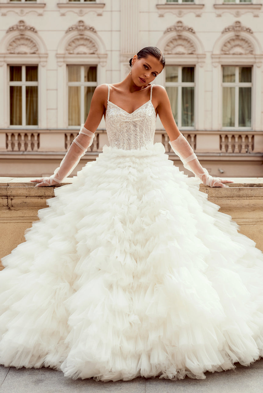 Angelique Princess/Ball Gown Illusion Ivory Wedding dress