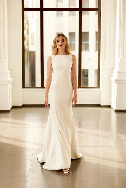 Bellini Trumpet/Mermaid Jewel Ivory Wedding dress