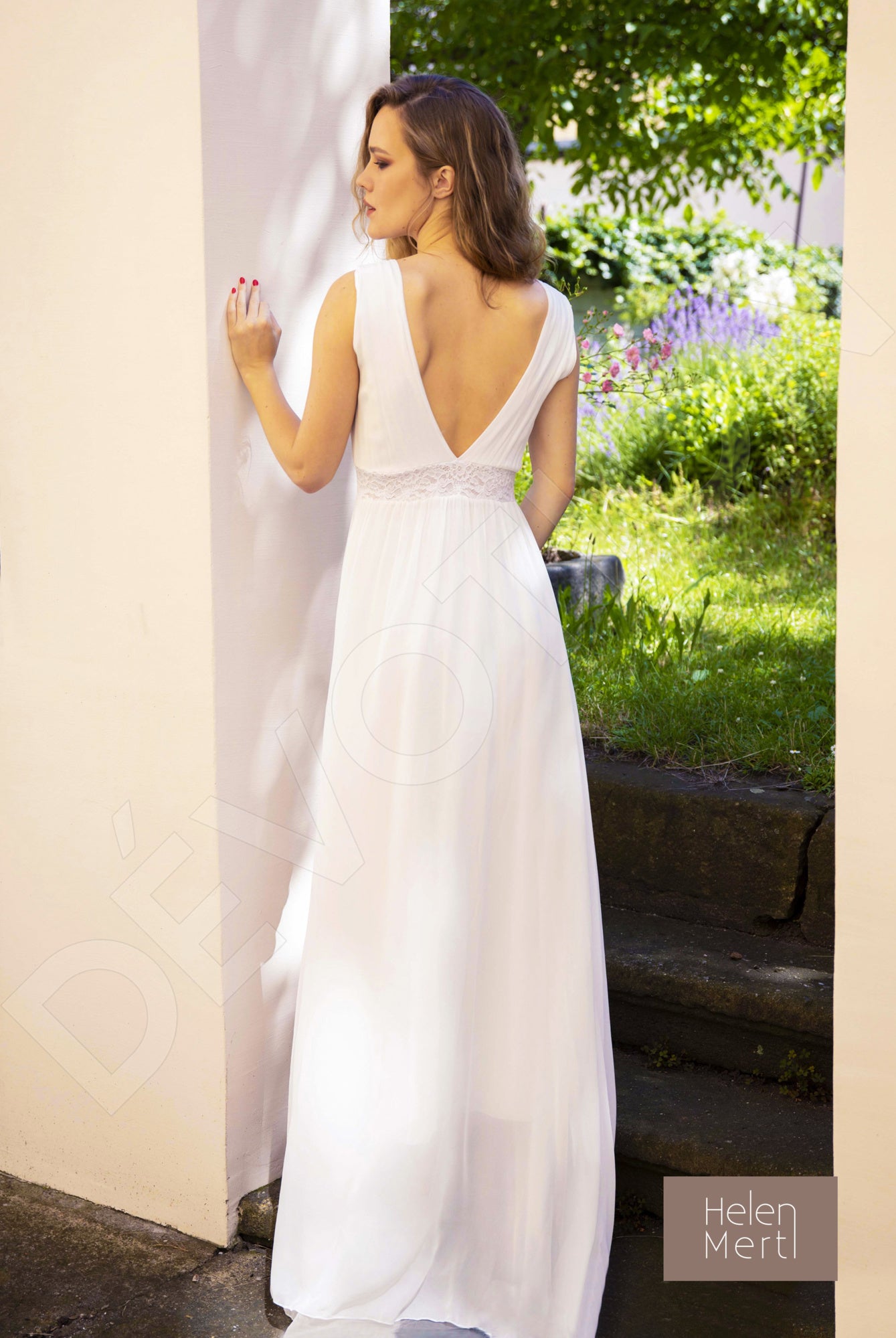 Nikola A-line Boat/Bateau White Wedding dress