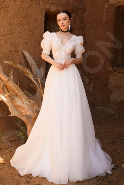 Orsole A-Line V-neck Off White Wedding dress