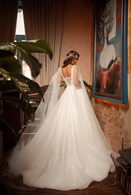 Pearl A-line Sweetheart Ivory Wedding dress