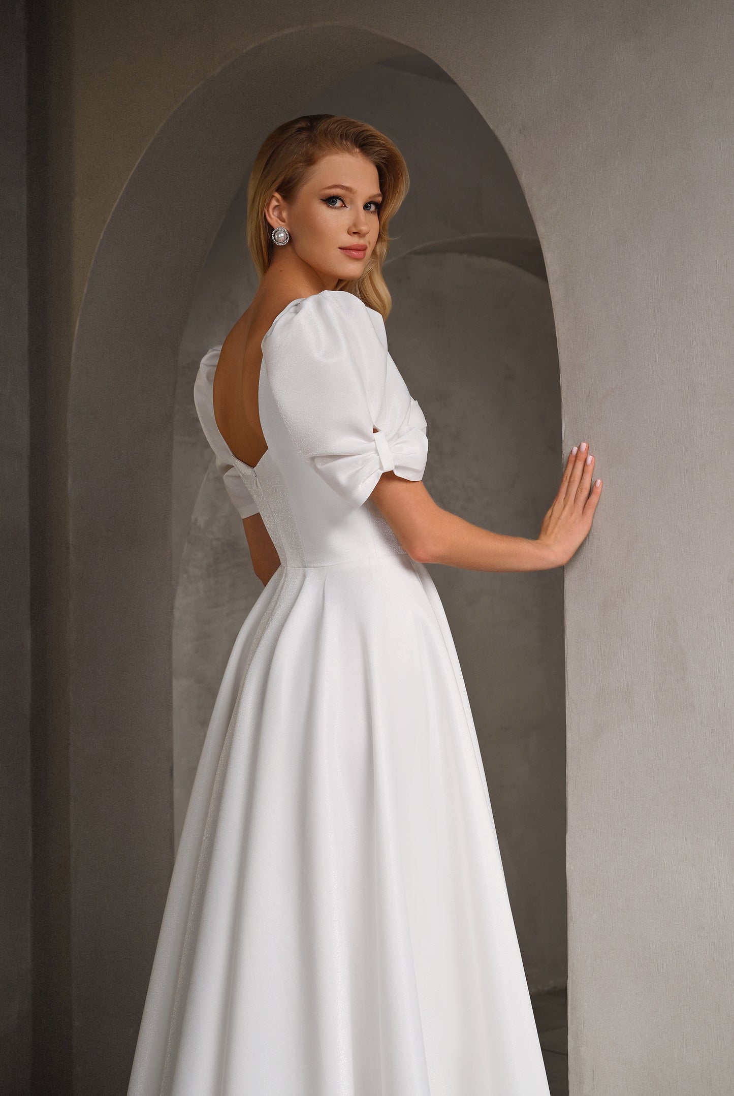 Petrina A-line Sweetheart Milk Wedding dress