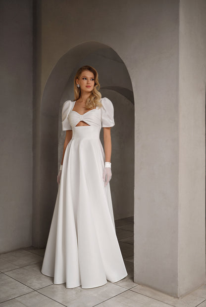 Petrina A-line Sweetheart Milk Wedding dress