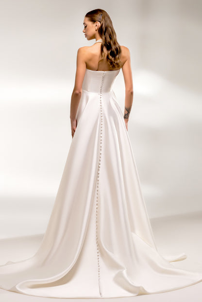 Leonela A-line Sweetheart Milk Wedding dress