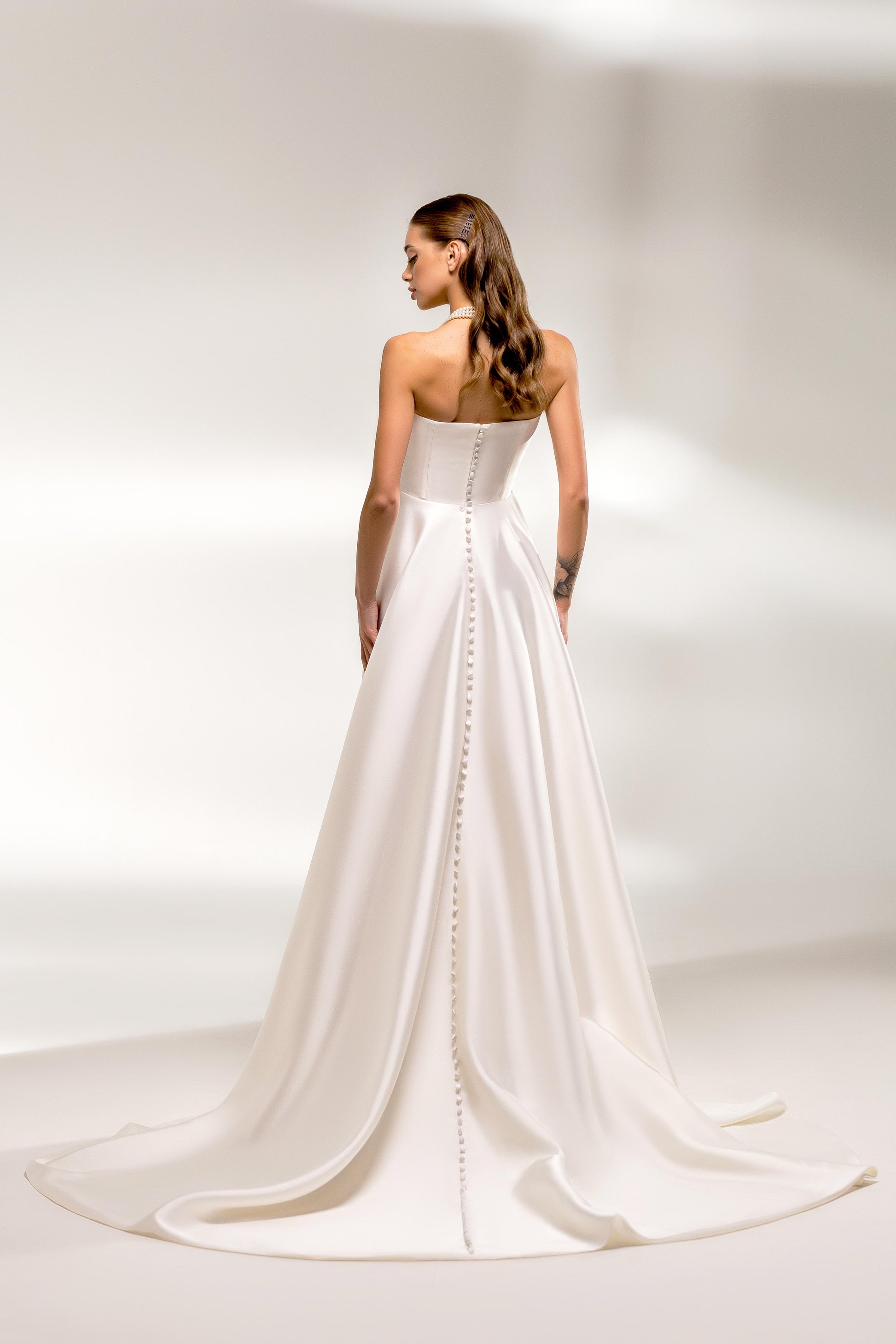 Leonela A-line Sweetheart Milk Wedding dress