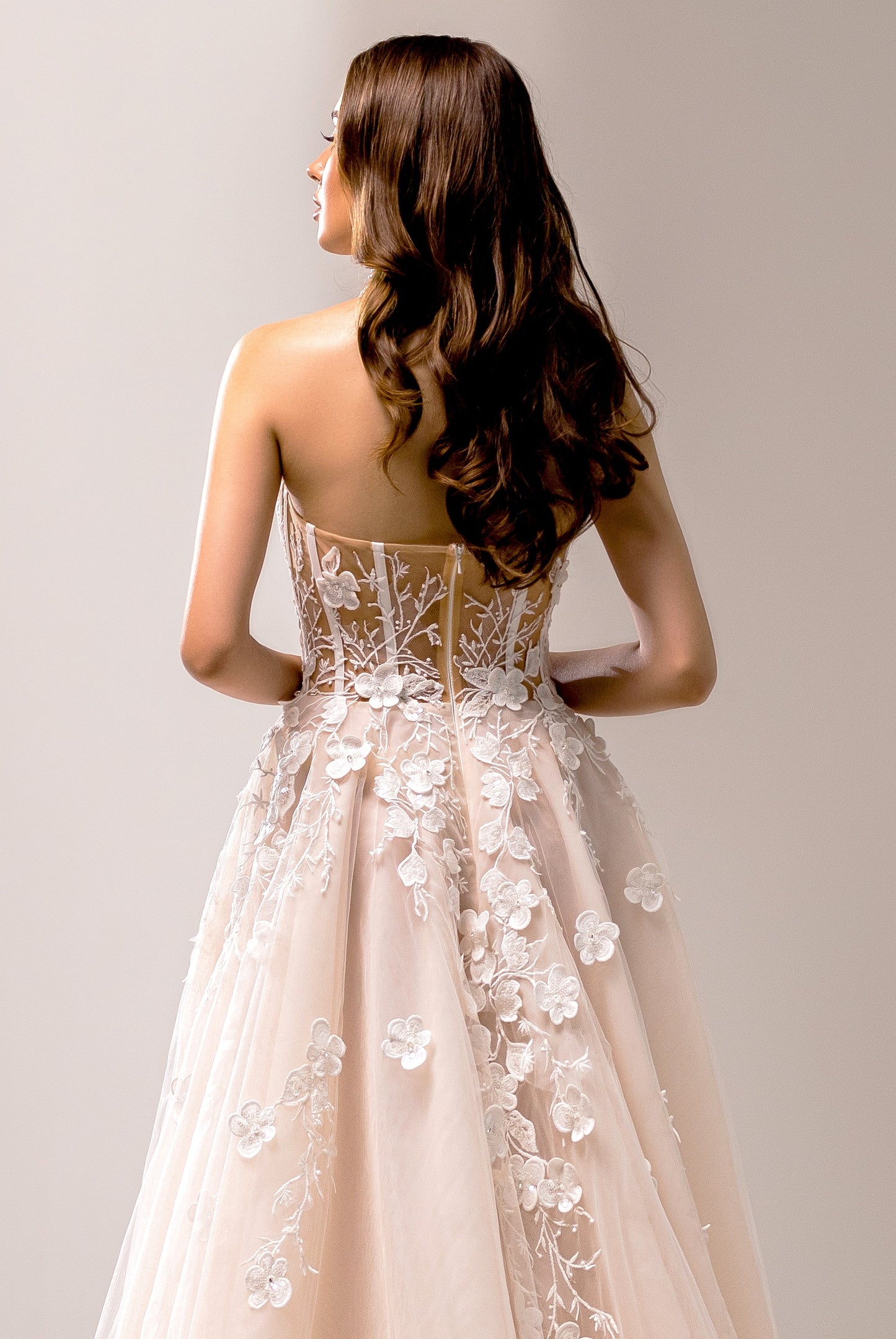 Taya A-line Sweetheart Milk/Nude Wedding dress