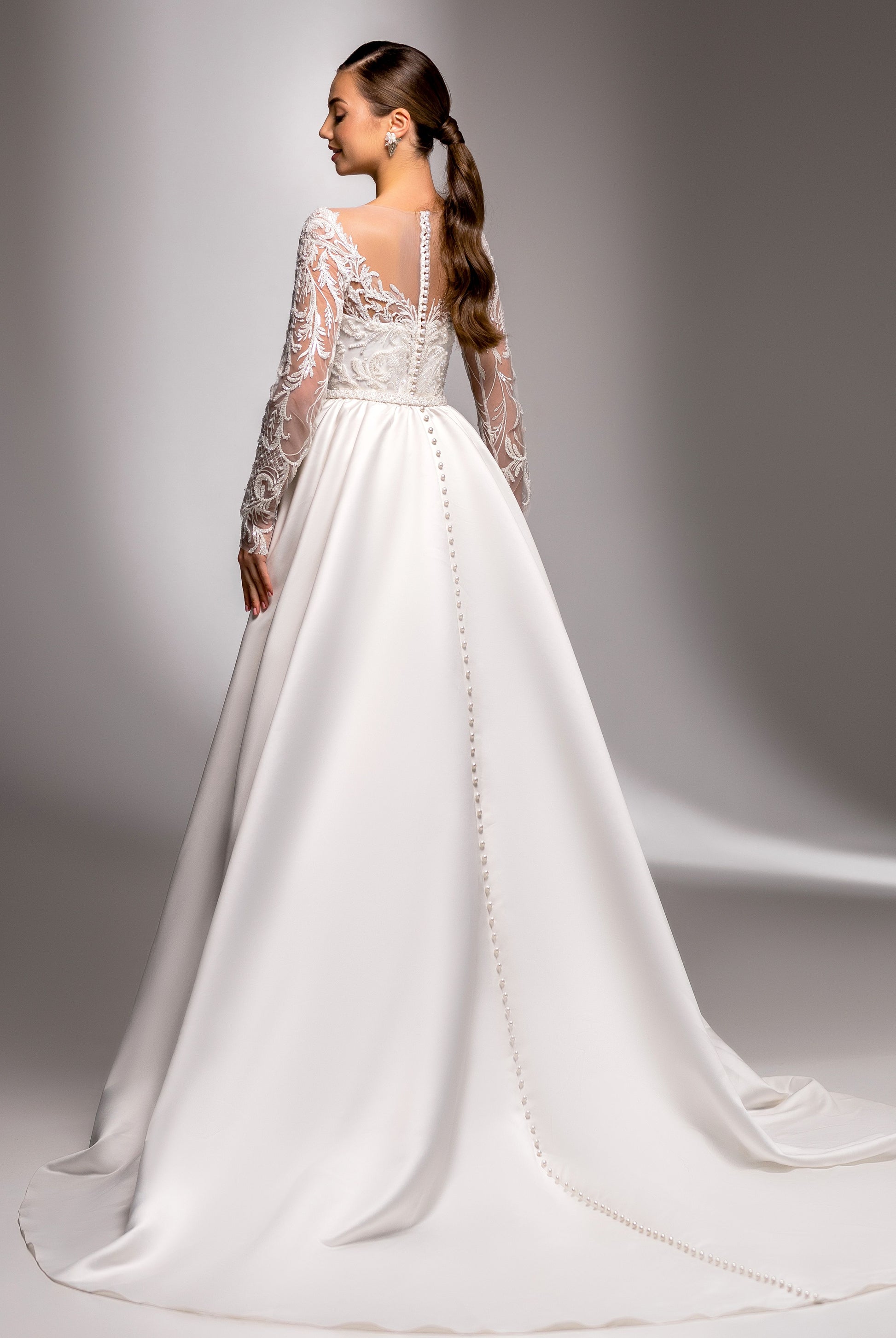 Charisma Trumpet/Mermaid Illusion Milk Wedding dress