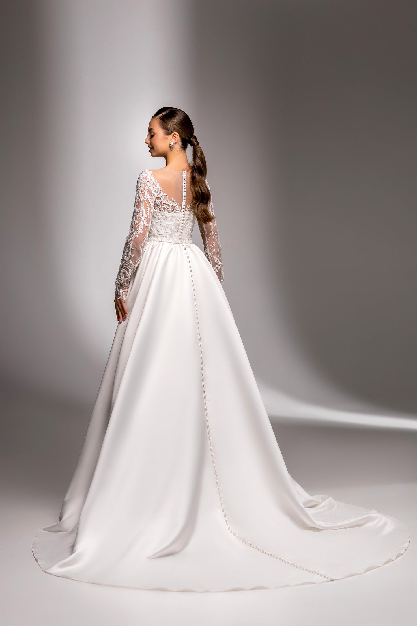 Charisma Trumpet/Mermaid Illusion Milk Wedding dress