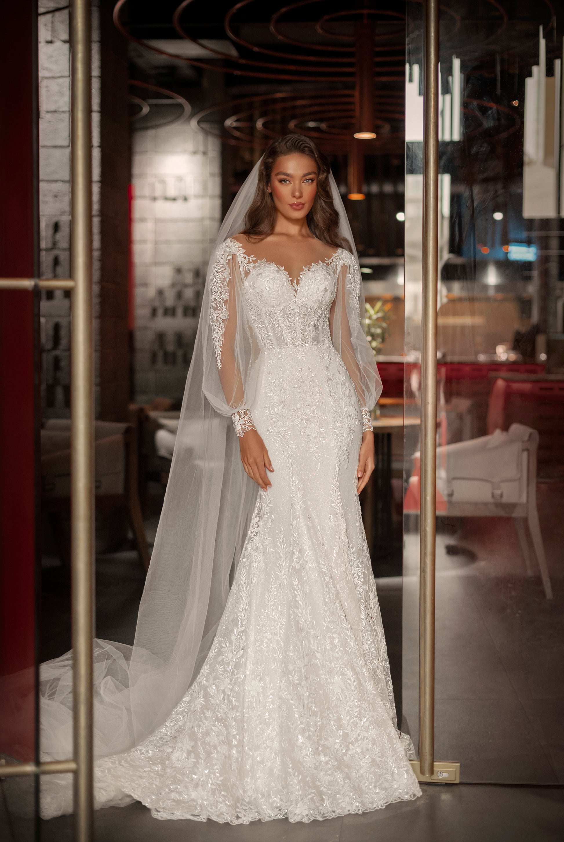 Rachela Trumpet/Mermaid Illusion Ivory Wedding dress