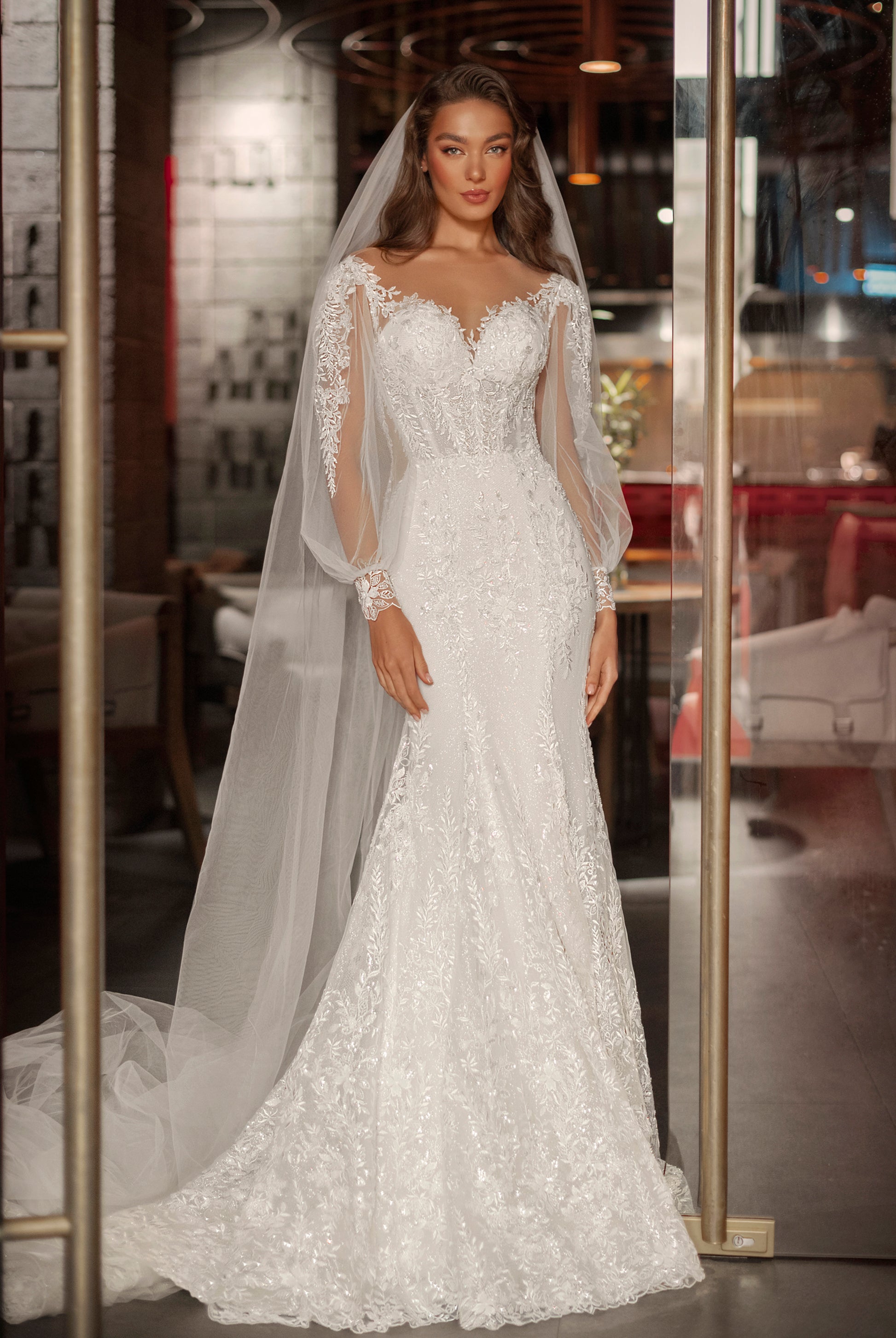 Rachela Trumpet/Mermaid Illusion Ivory Wedding dress