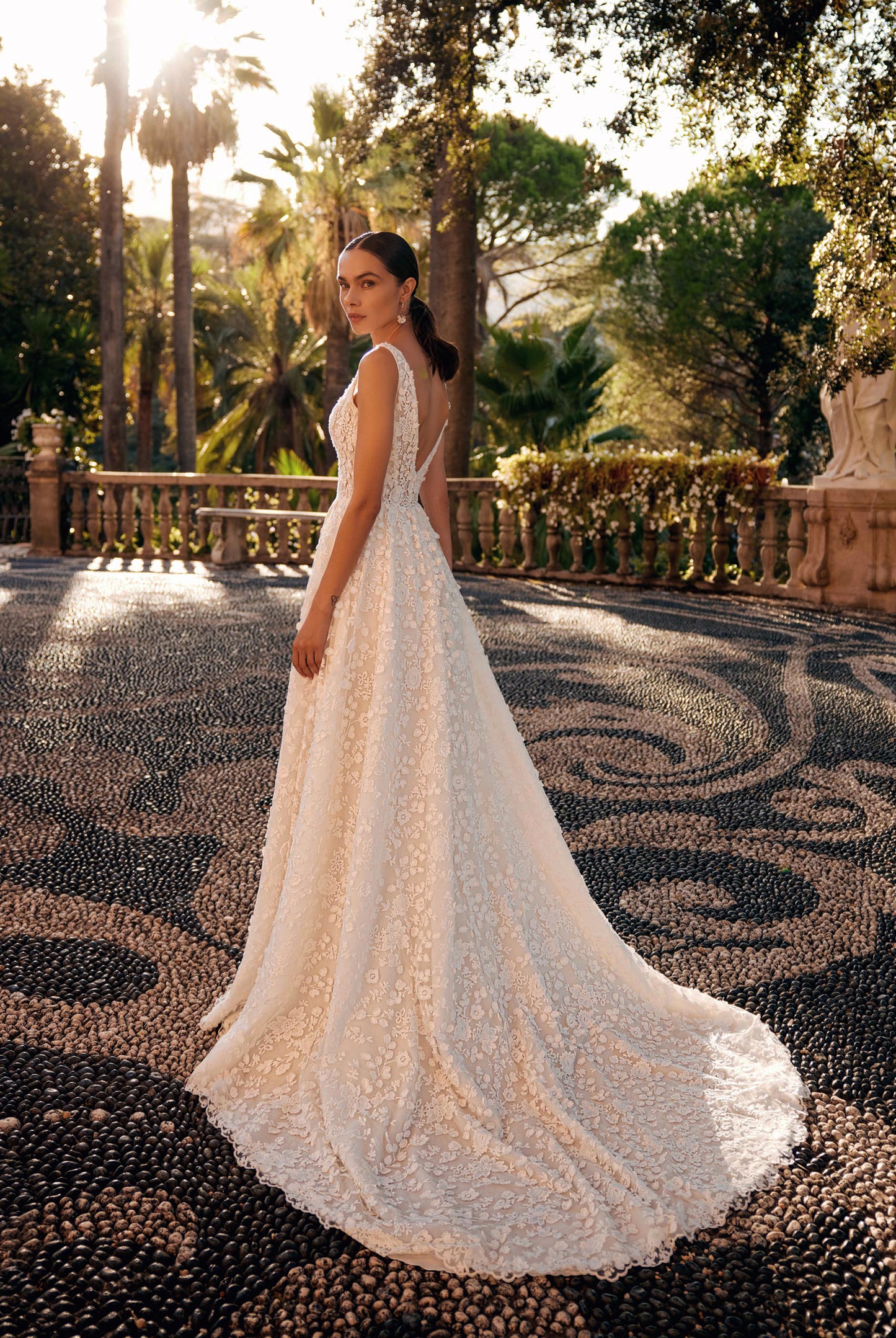 Ravela A-line Illusion Ivory Wedding dress