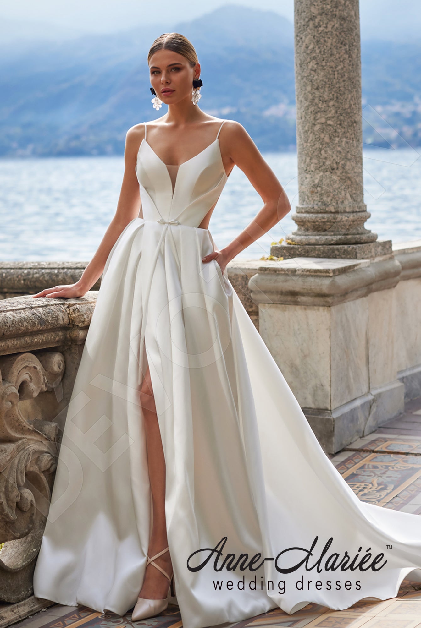 Rine A-line Sweetheart Milk Wedding dress