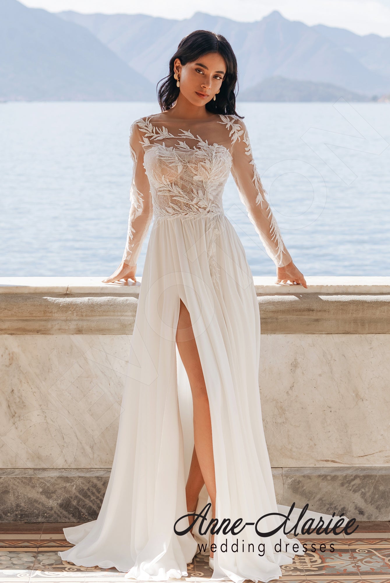 Ruth A-line Illusion Milk Wedding dress