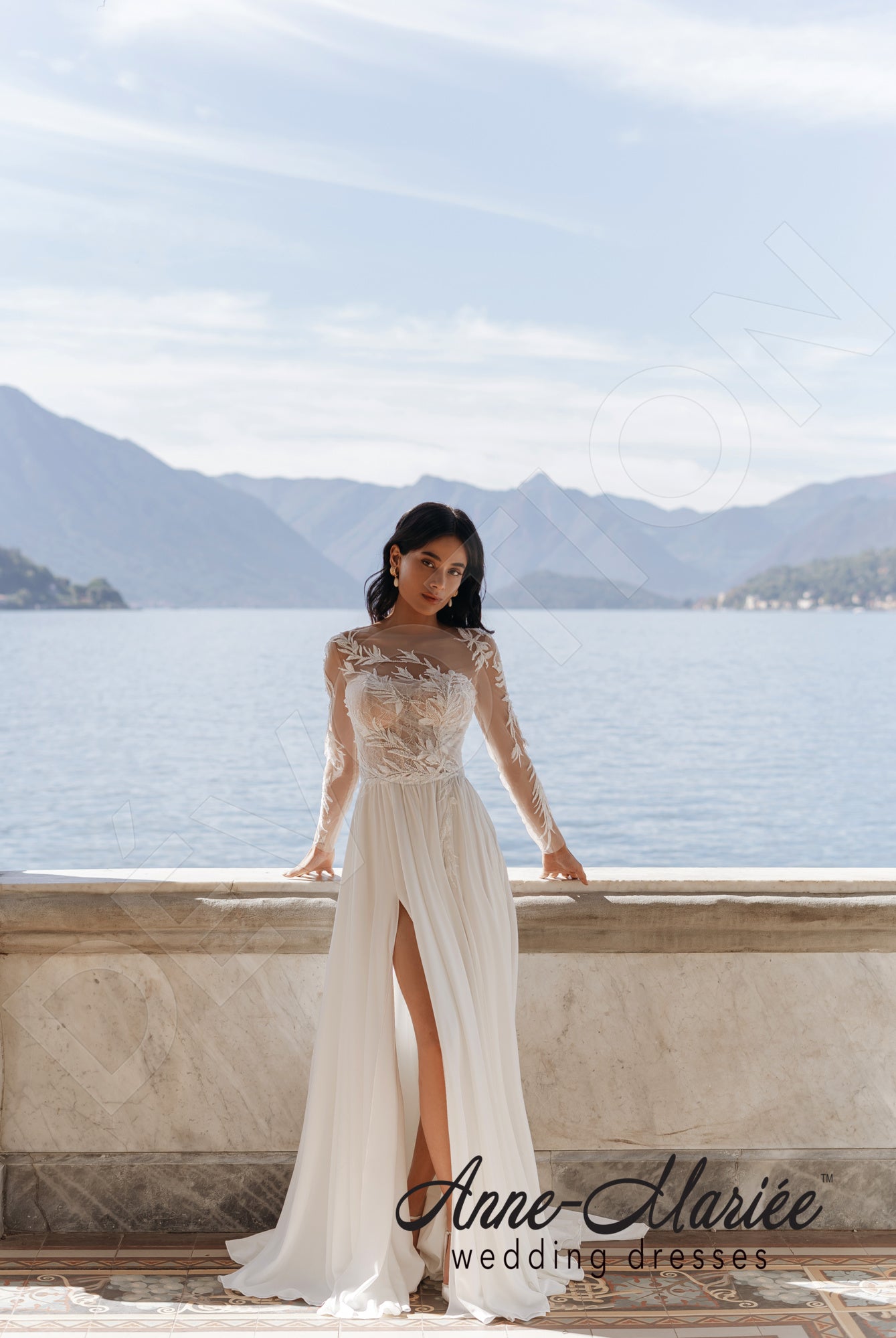 Ruth A-line Illusion Milk Wedding dress