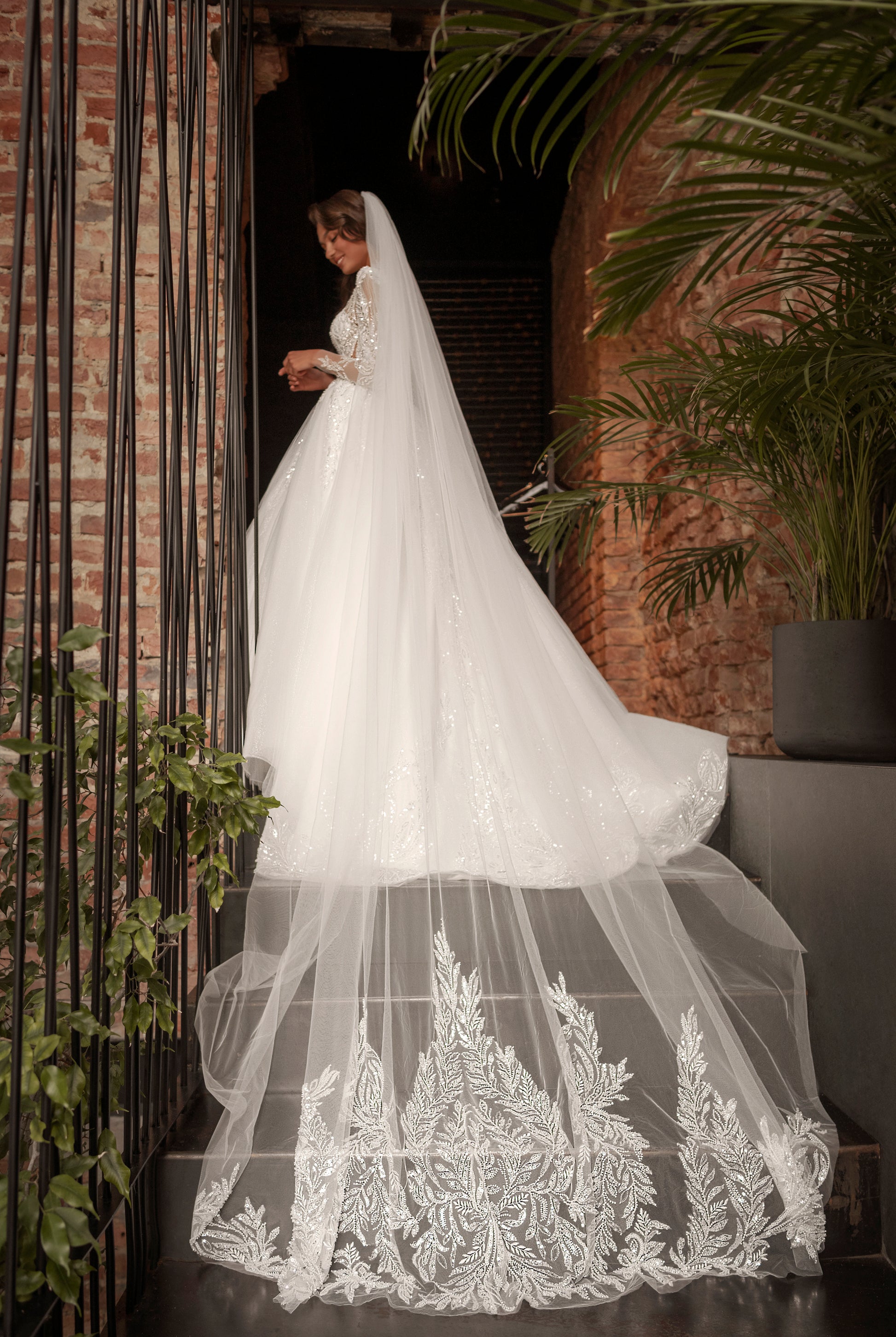 Samantha A-line Jewel Ivory Wedding dress