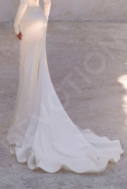 Stephanie Trumpet/Mermaid Off shoulder/Drop shoulder Ivory Wedding dress