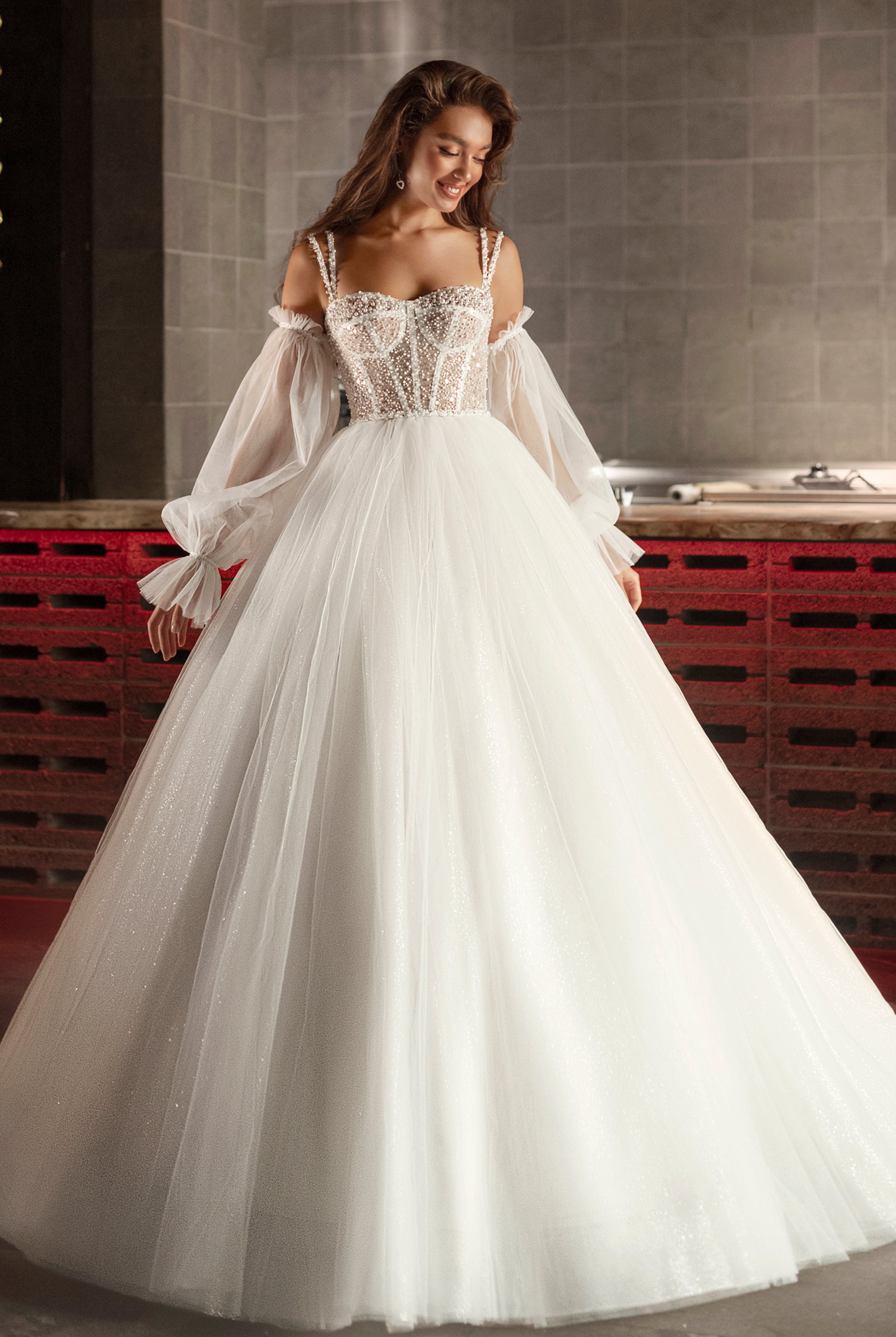 Symphony A-line Sweetheart Ivory Wedding dress