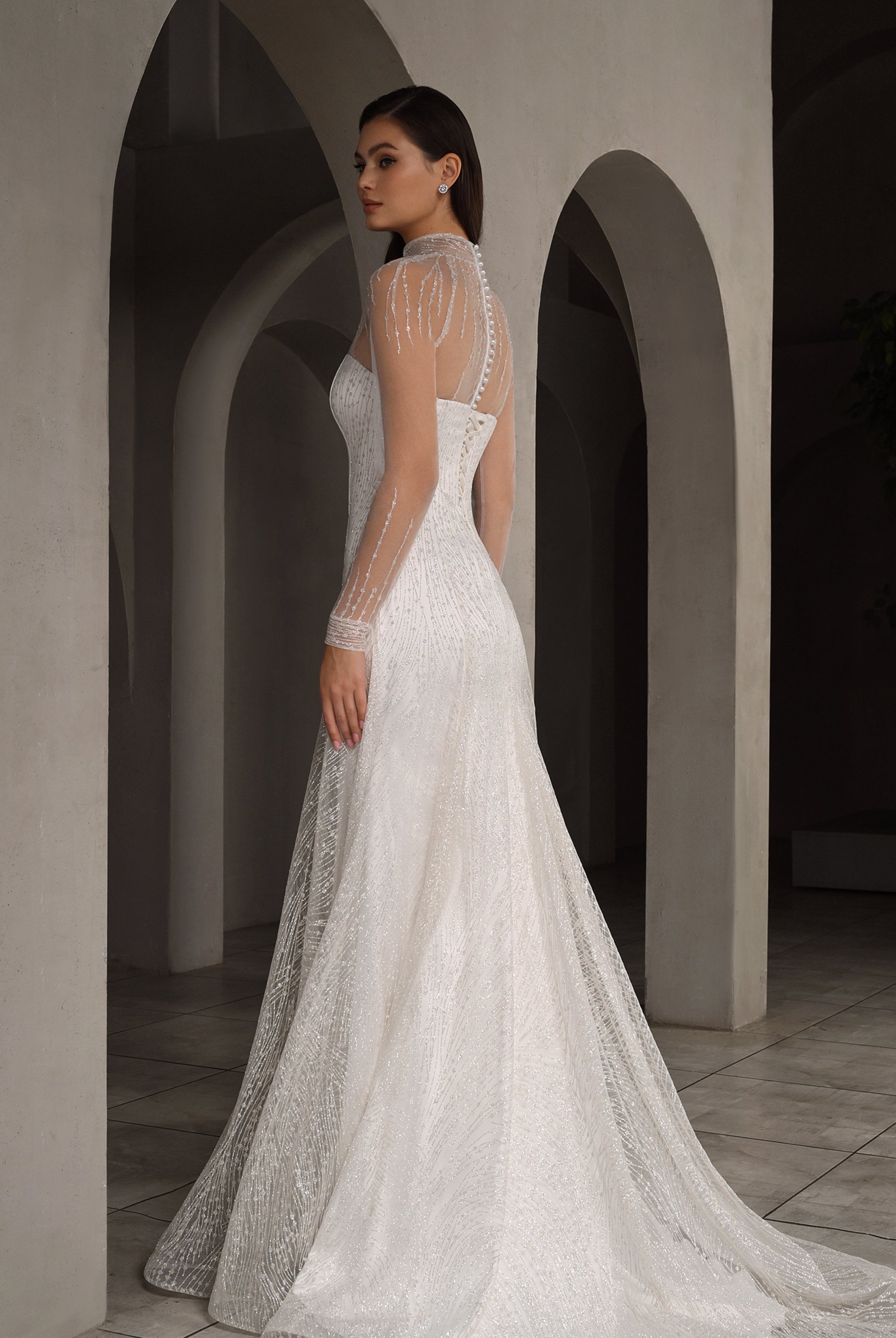 Topaza Trumpet/Mermaid Sweetheart Milk Wedding dress