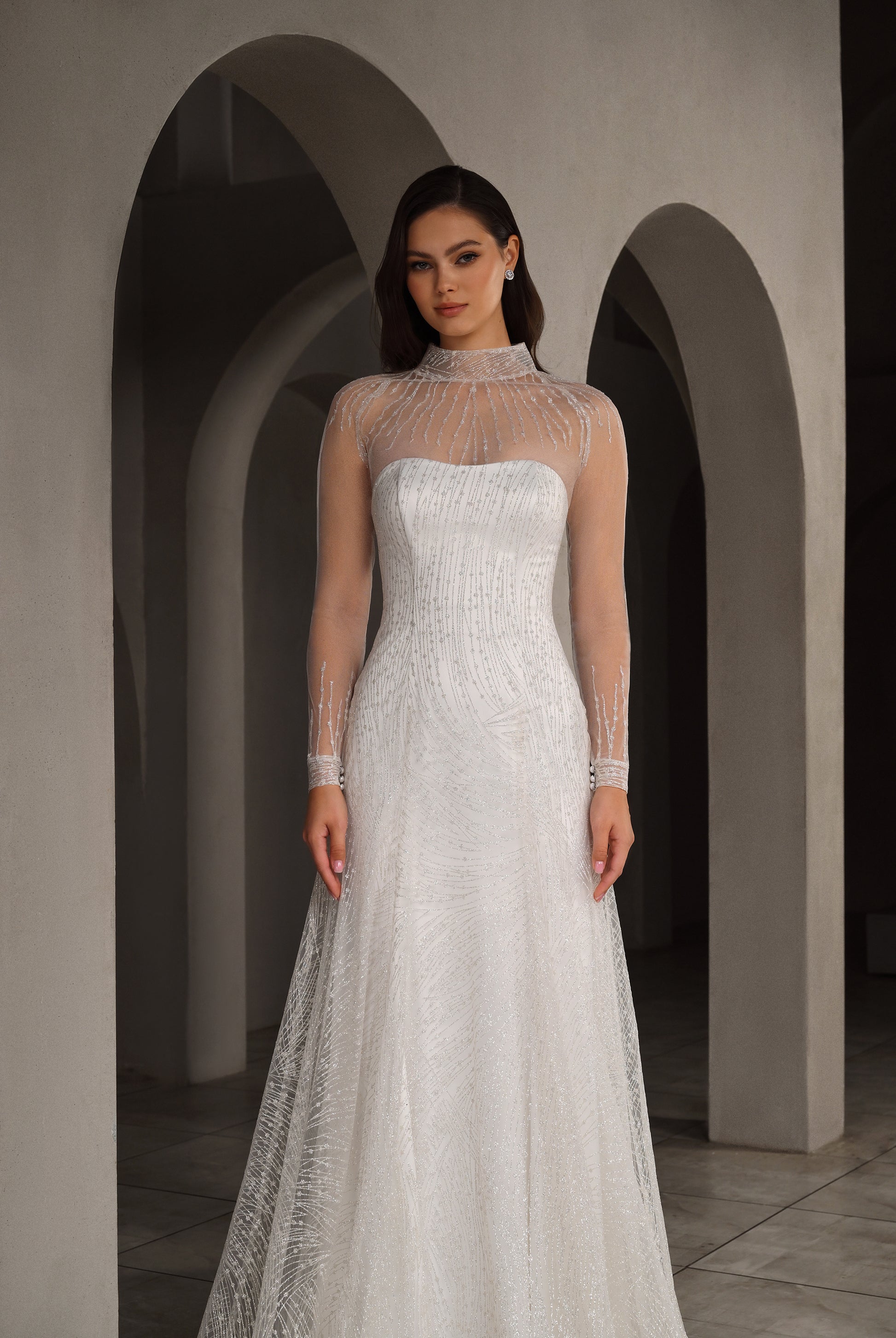 Topaza Trumpet/Mermaid Sweetheart Milk Wedding dress