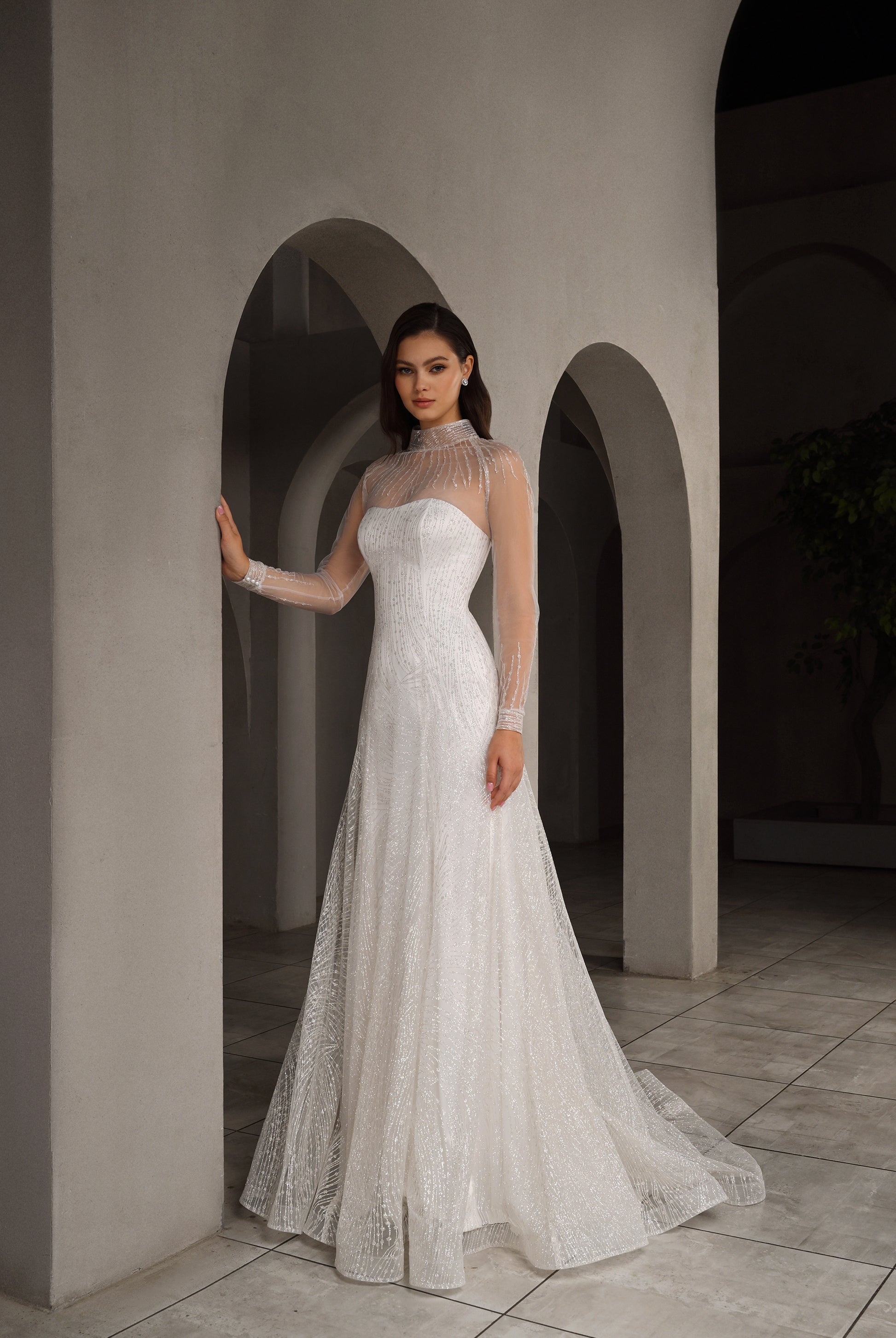 Topaza Trumpet/Mermaid Sweetheart Milk Wedding dress