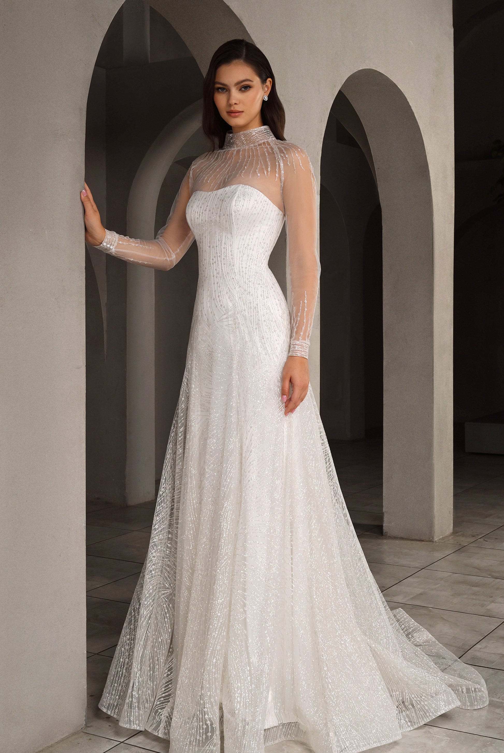 Topaza Trumpet/Mermaid Sweetheart Milk Wedding dress