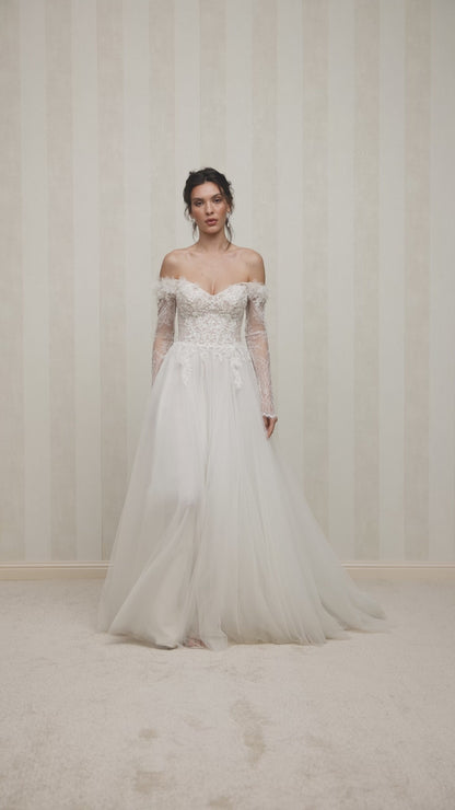 Noema A-line Sweetheart Milk Wedding dress