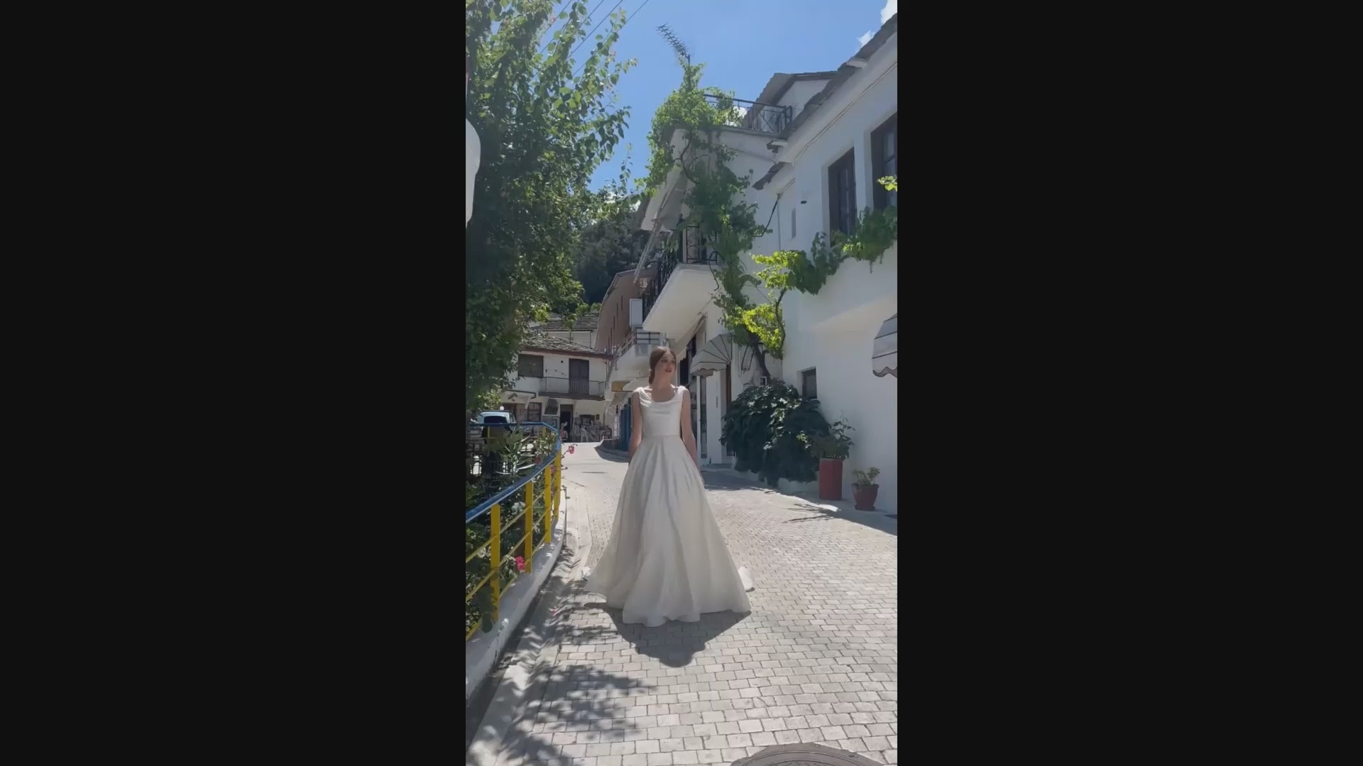 Melissa A-line Scoop Ivory Wedding dress video